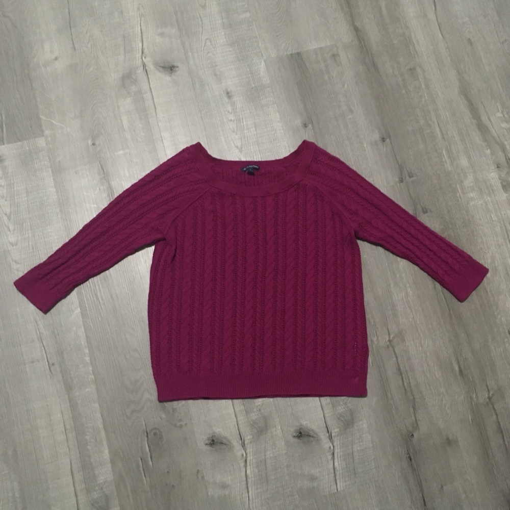 🍉 American Eagle outfitters quarter sleeve slouch fit knit Sweater